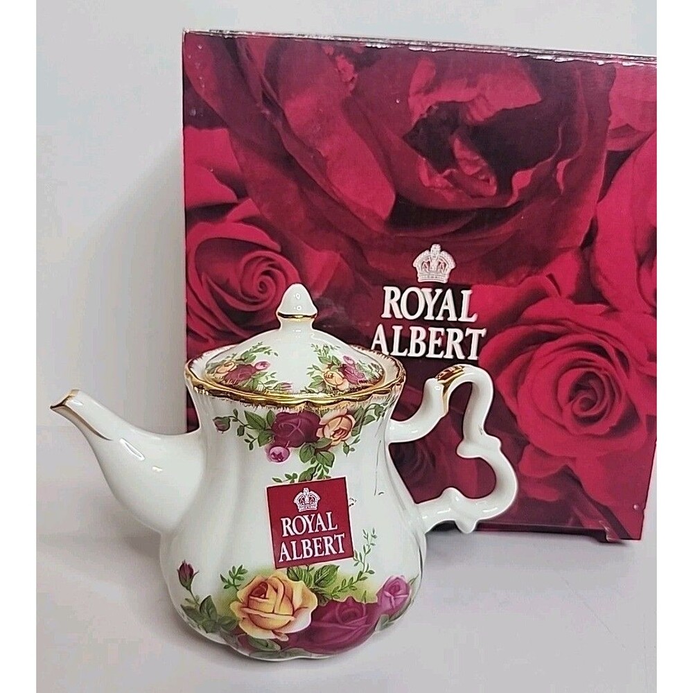 New Royal Albert Old Country Roses Teapot Votive Tea Light Candle Holder NIB 4"